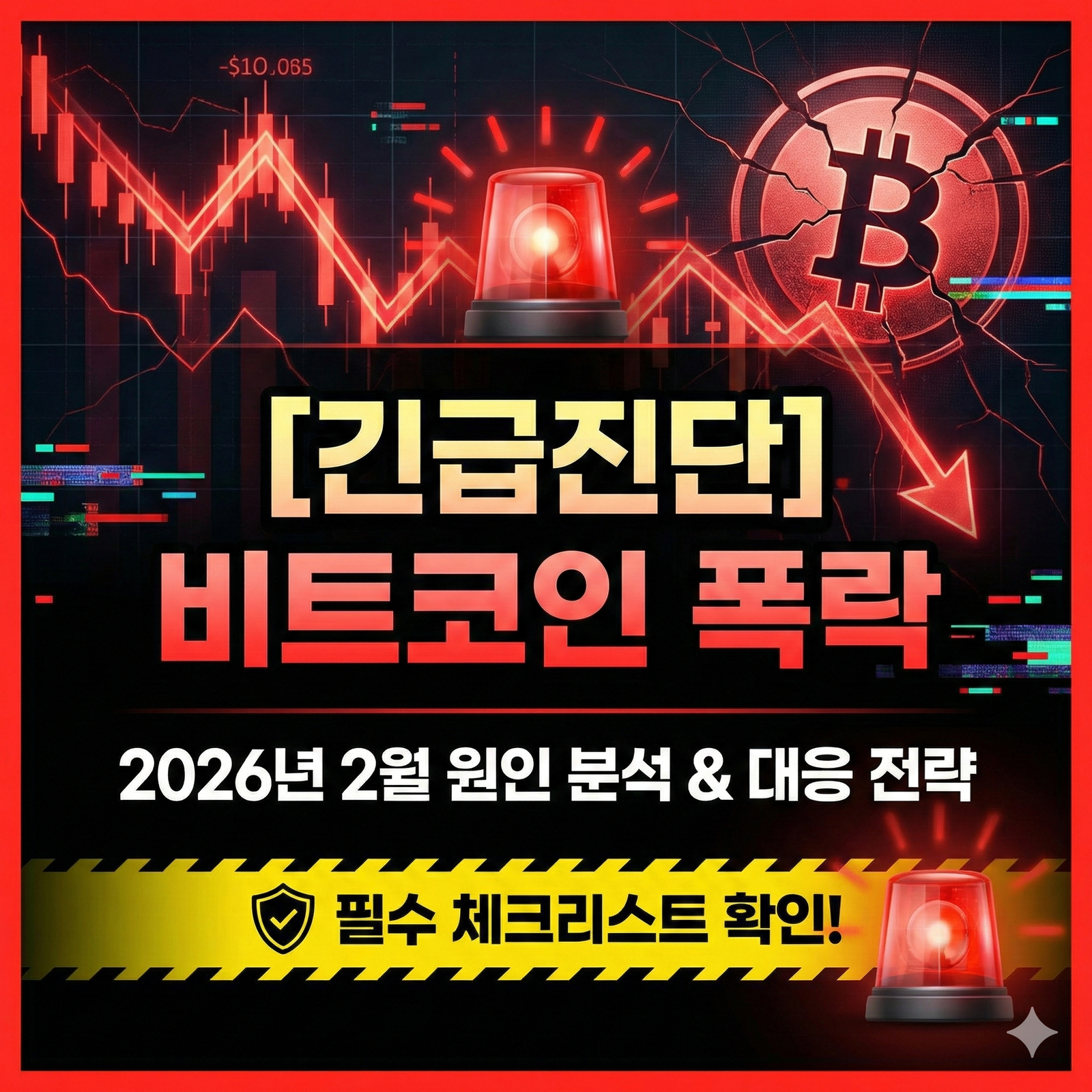 [2026년 2월 비트코인 폭락] 급락 원인 분석 및 시장 대응을 위한 필수 체크리스트